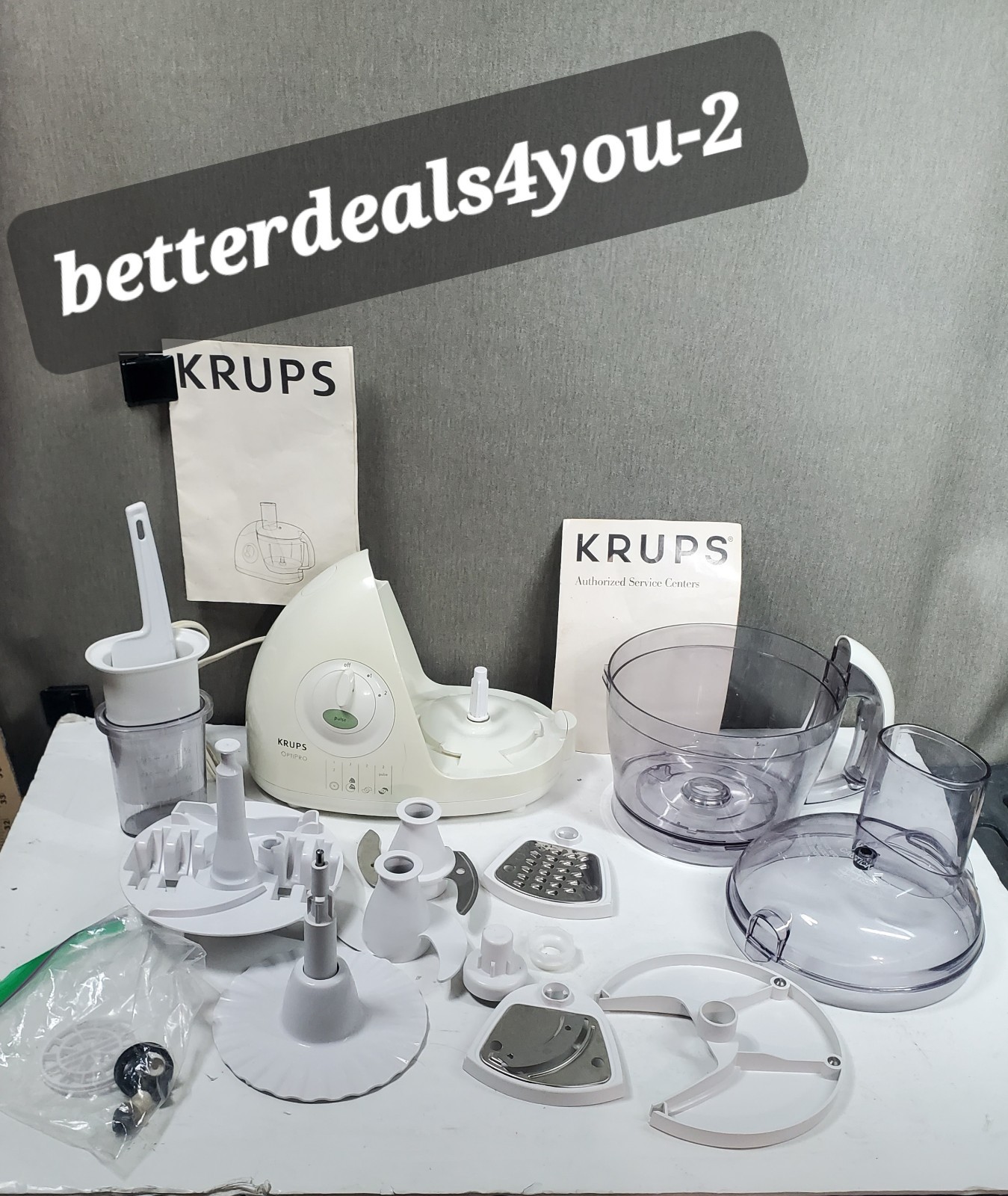 Krups 400W Food Processor OptiPRO MODEL 705 Tested Includes Everything In Photos