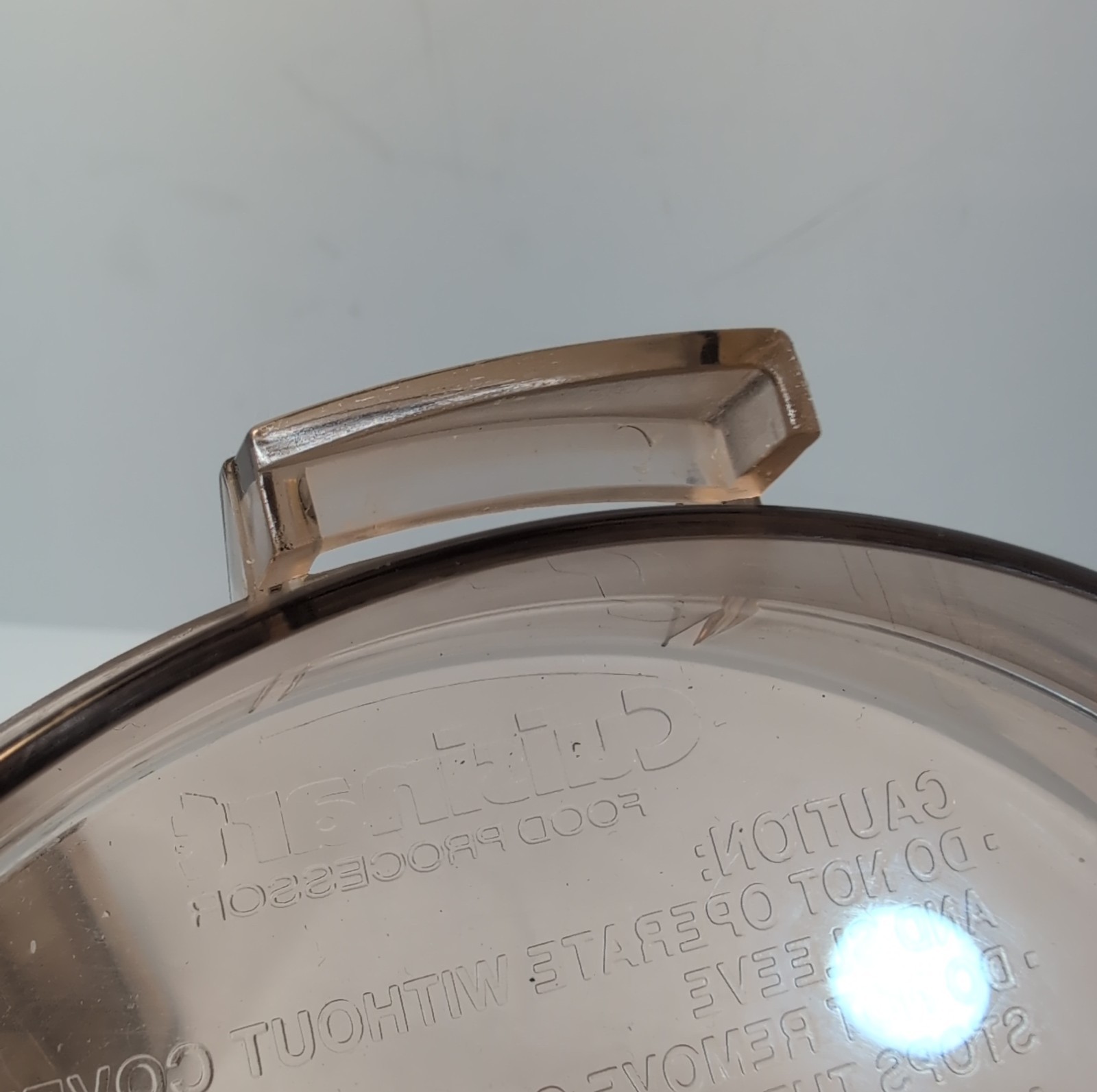 Cuisinart DLC-10E Lid & Chute (NO Pusher) Amber Food Processor Part READ