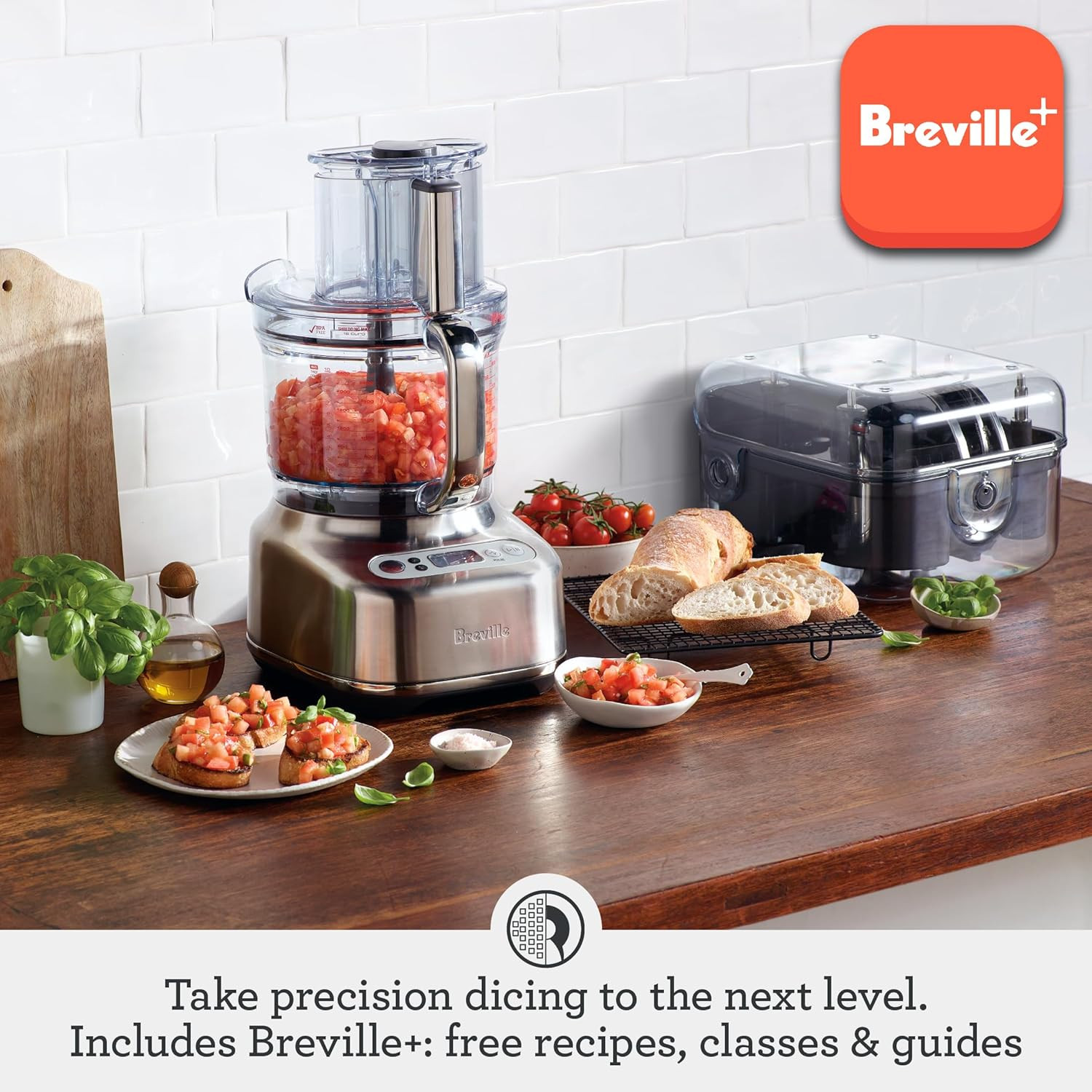 Breville BFP838 Paradice 16 Cup Food Processor and Dicer, Large, Brushed Stainle