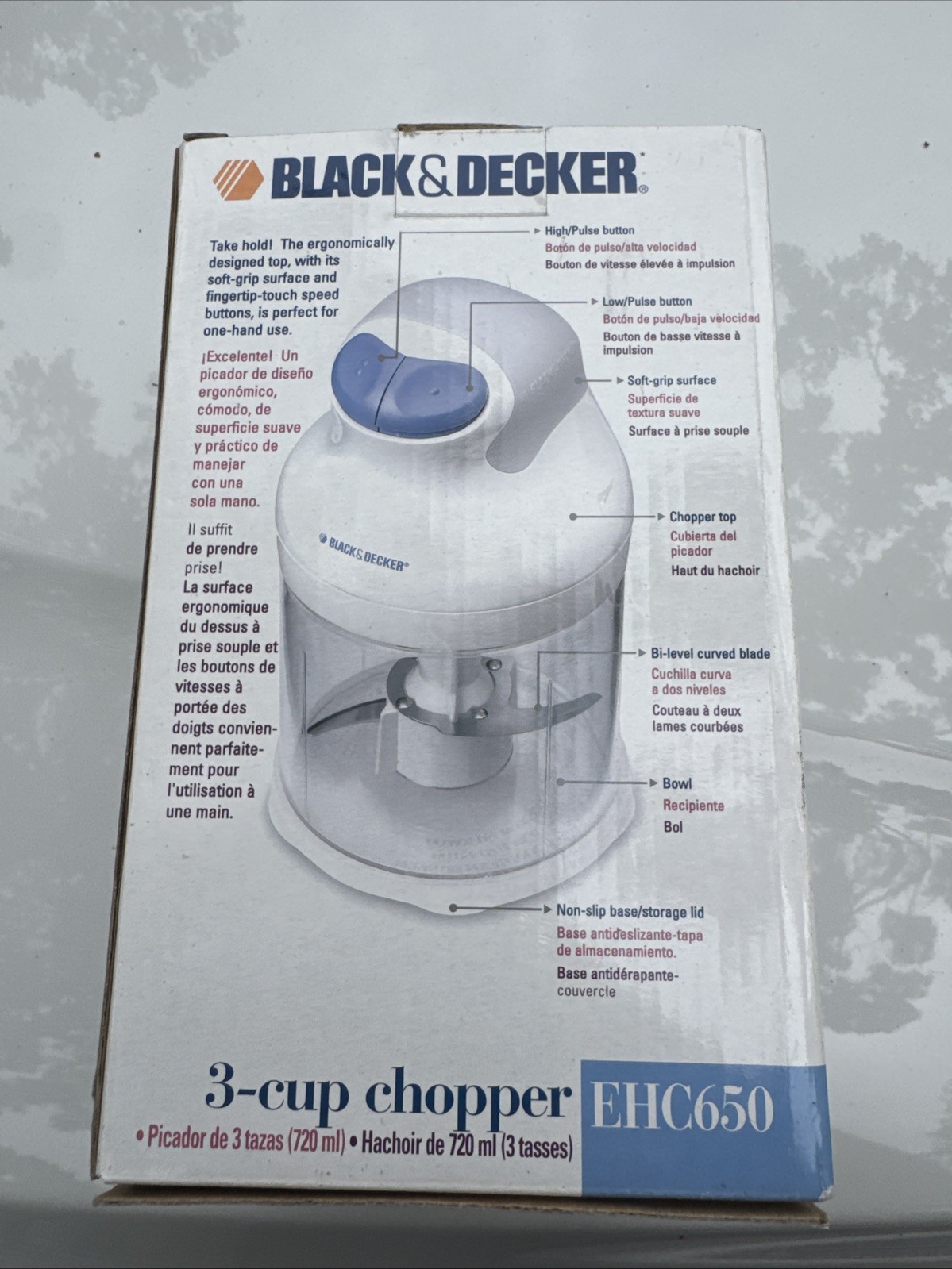 New Black & Decker Ergo 3 Cup Deluxe Chopper Model #EHC650