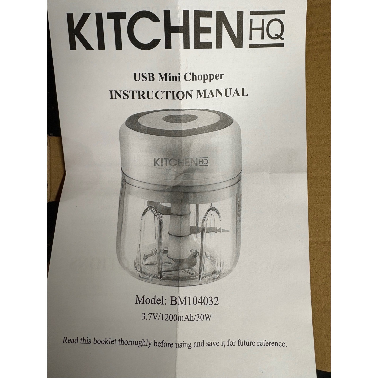 Kitchen HQ USB Mini Chopper Red Cordless Rechargeable Food Processor BM104032