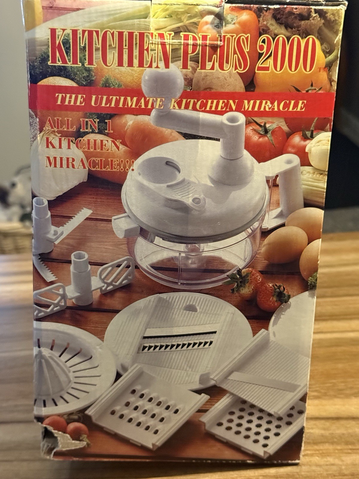 Kitchen Plus 2000 Manual Food Processor Chopper Slicer Open Box Unused Complete