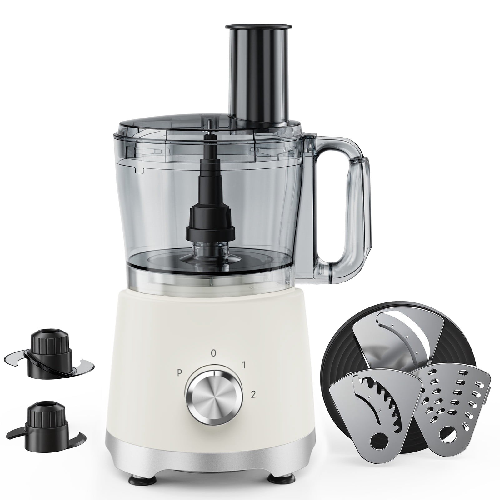 12-Cup Food Processor Vegetable Chopper Stack Design 450W Stainless Steel Blades