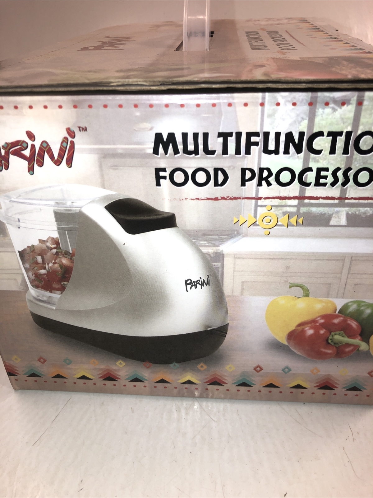 New in Box Parini Multifunction Mini Food Processor Reversible Slicer/Shredder