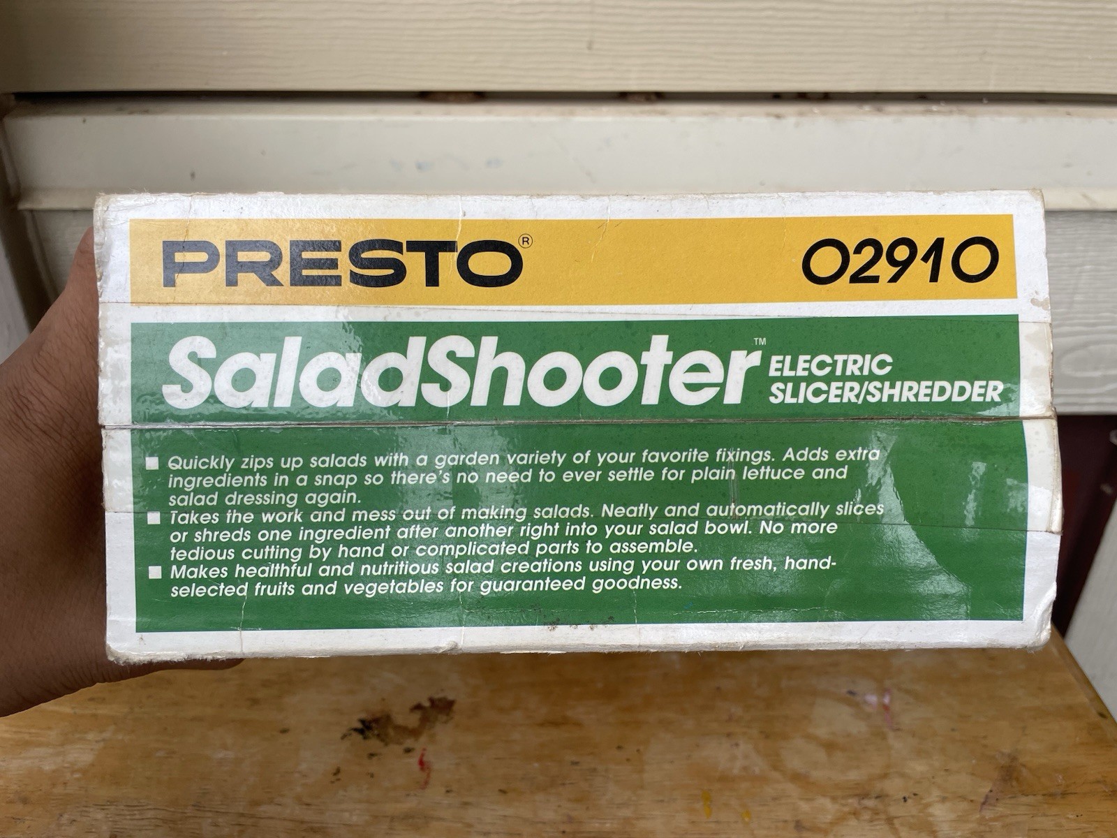 Presto Salad Shooter Electric Slicer Shredder 1993 New Old Stock #2910 Free Ship