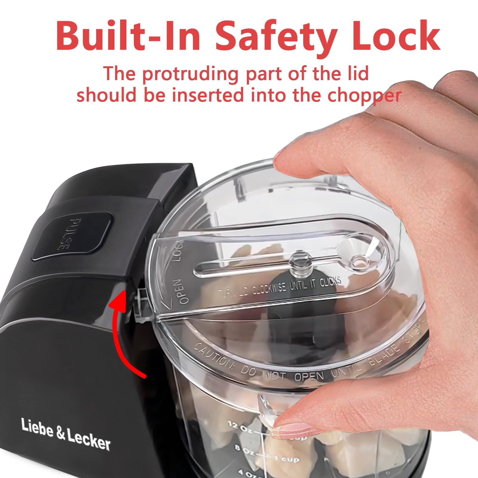 Liebe&Lecker Mini Food Processor 1.5 Cup Small Chopper Electric Mincer