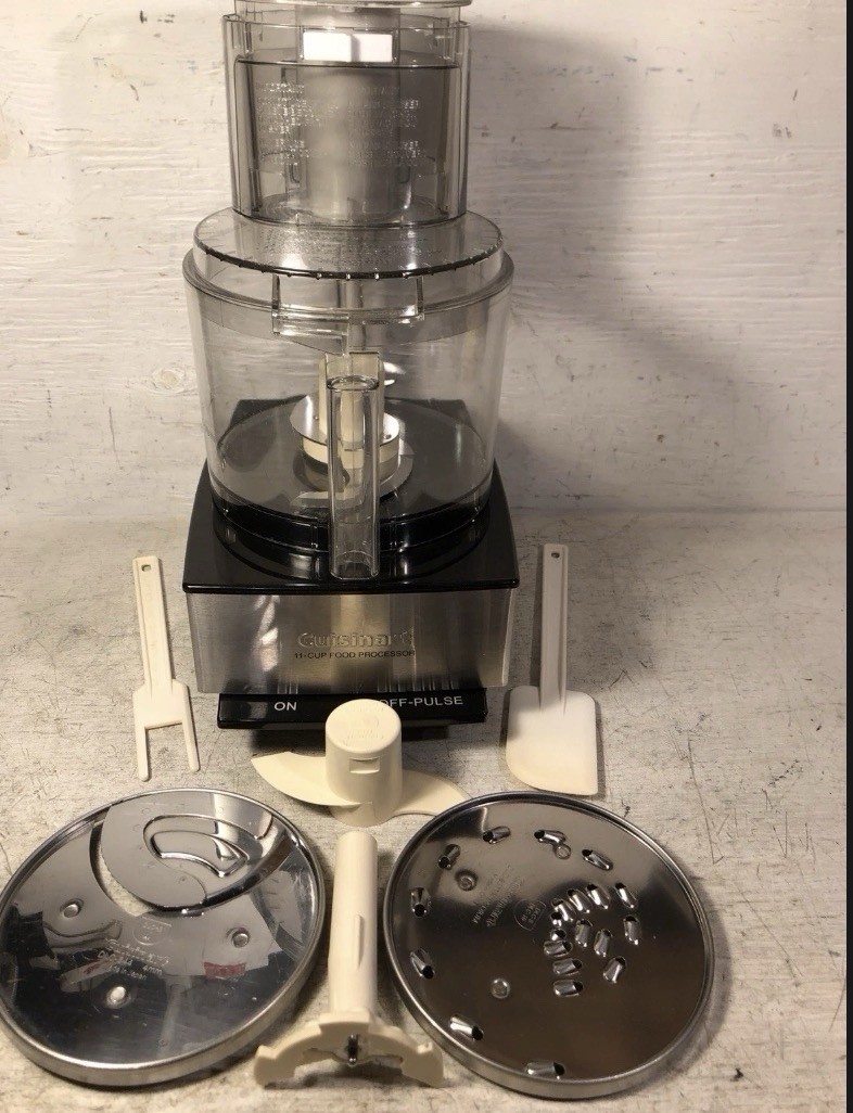Cuisinart Pro Custom 11 Food Processor Silver with Accessories Tested Working