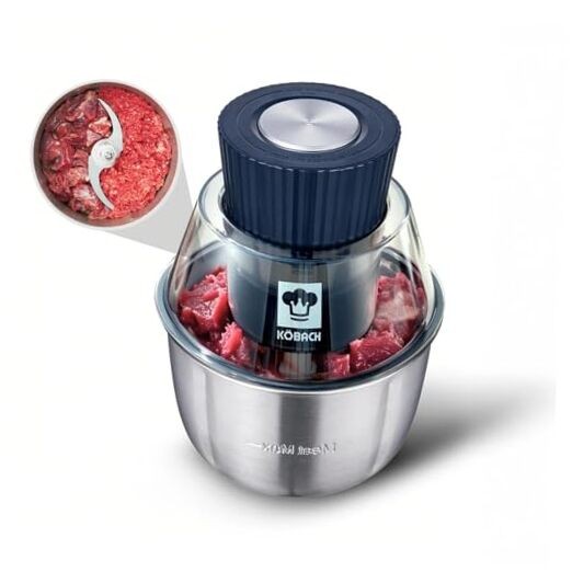 Electric Food Processor & Meat Grinder – 1.9 Qt Food Chopper with 1.9qt-blue