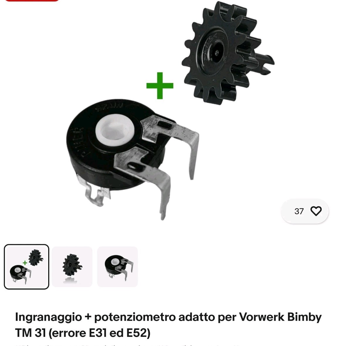 22k Fast Potentiometer bimby TM31 – error 31, error 52.