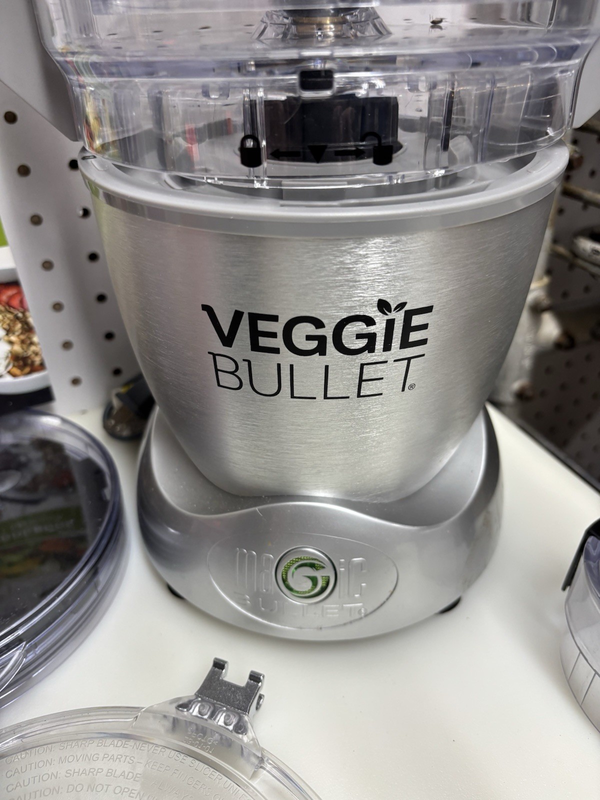 Veggie Bullet Food Processor 3 Functions: Slice, Shred, Spiralize