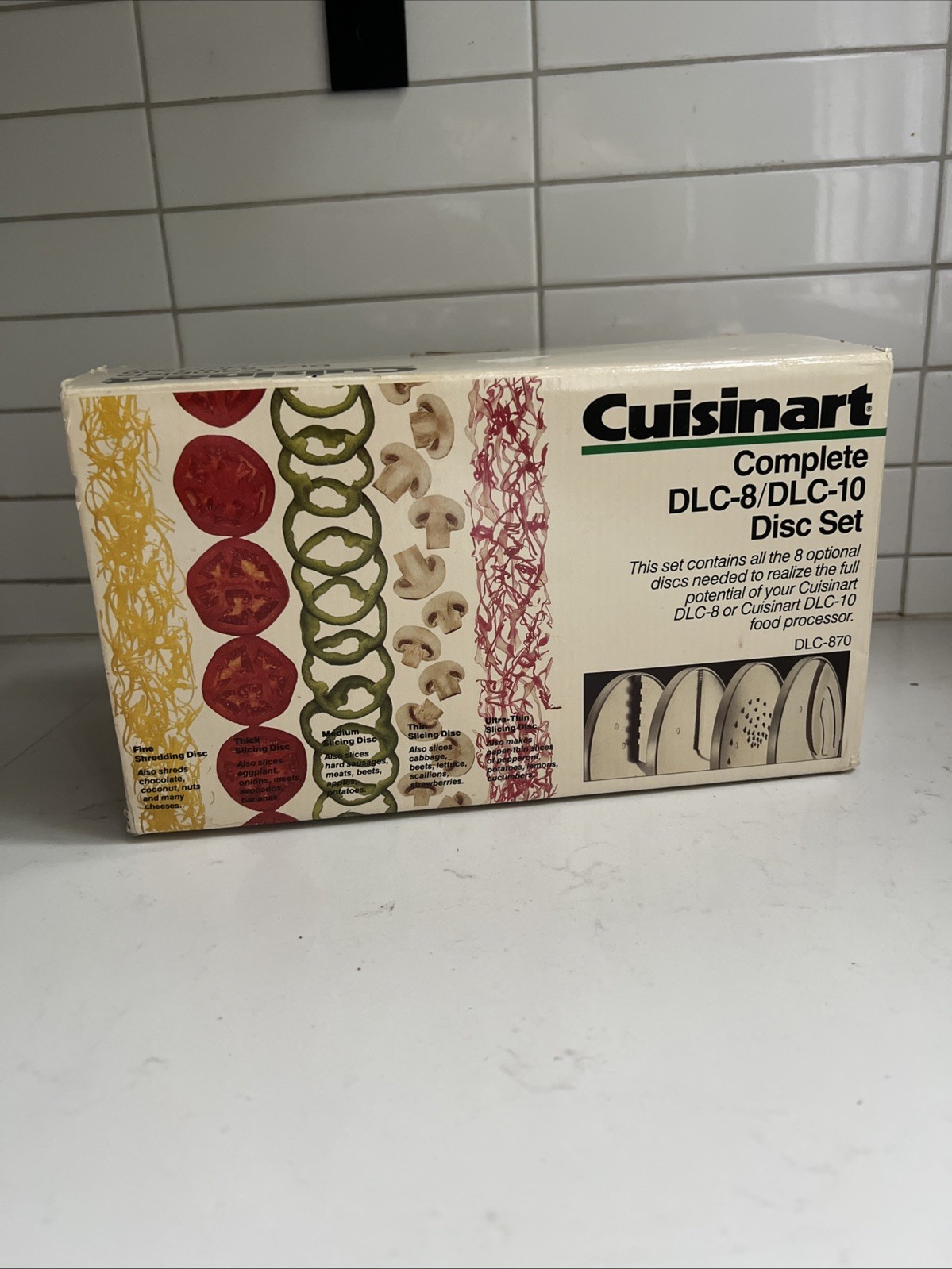 Cuisinart Complete DLC-8/DLC-10 Food Processor 8 Disc Set Many Unused JAPAN