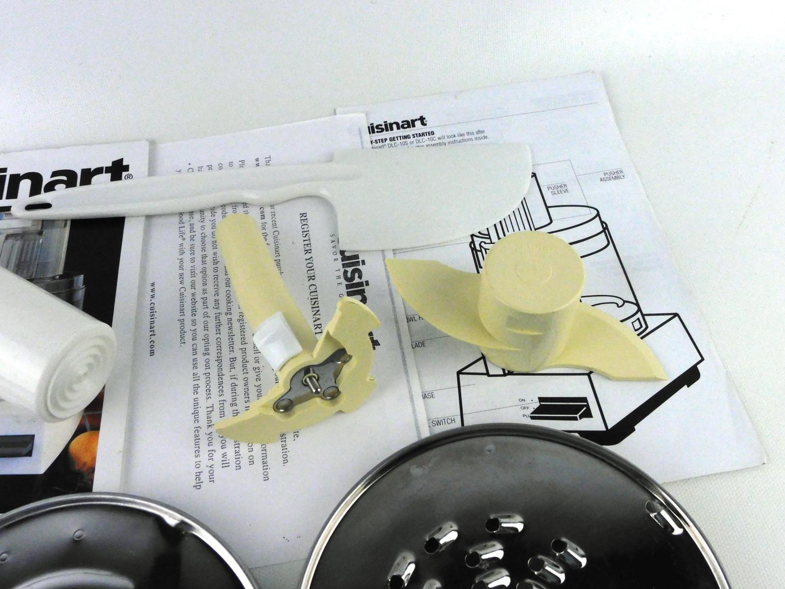 (6) Cuisinart DLC-10 Food Processor Blades 844 & 837 Dough Blade Spatula Parts