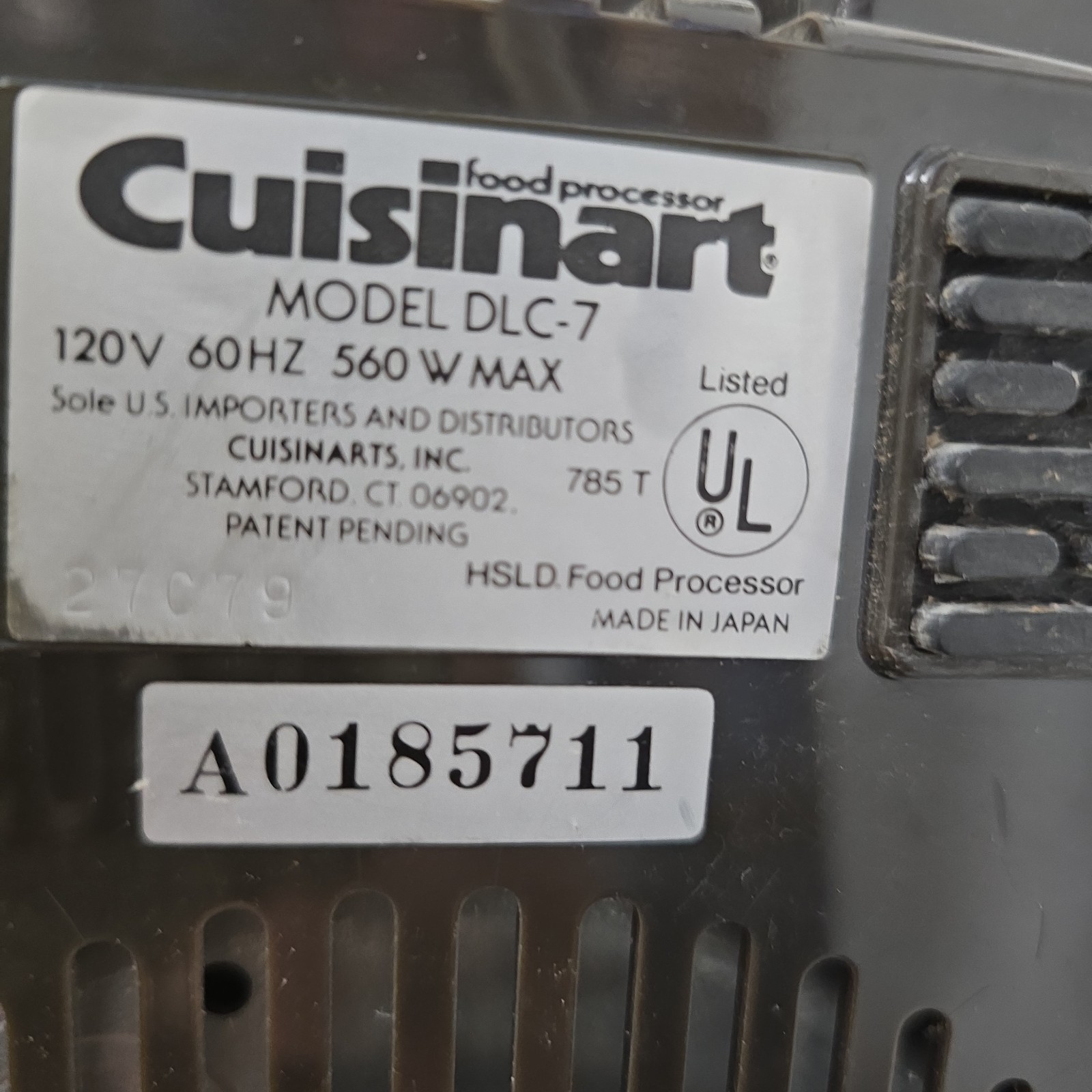 Vintage Cuisinart Food Processor DLC-7 Tested & Works – MUST READ