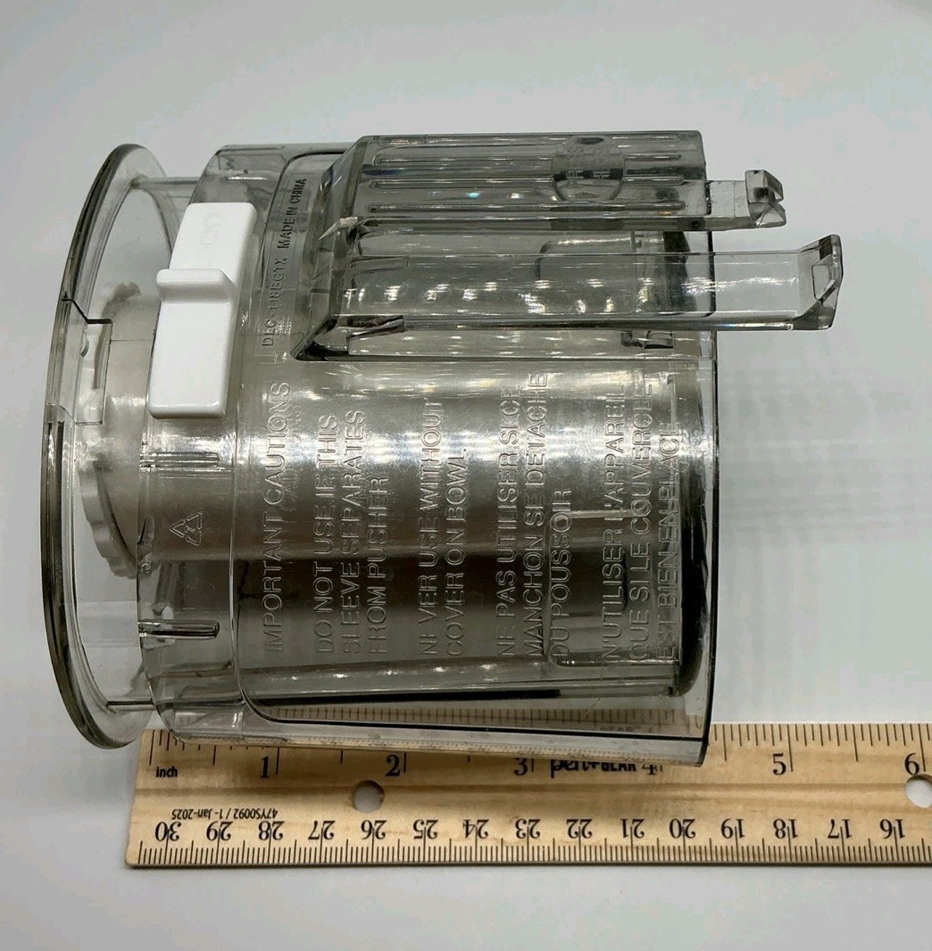 Cuisinart DLC-10 Food Processor Lid Chute Pusher Part DLC-117BGTX DLC-118BGTX
