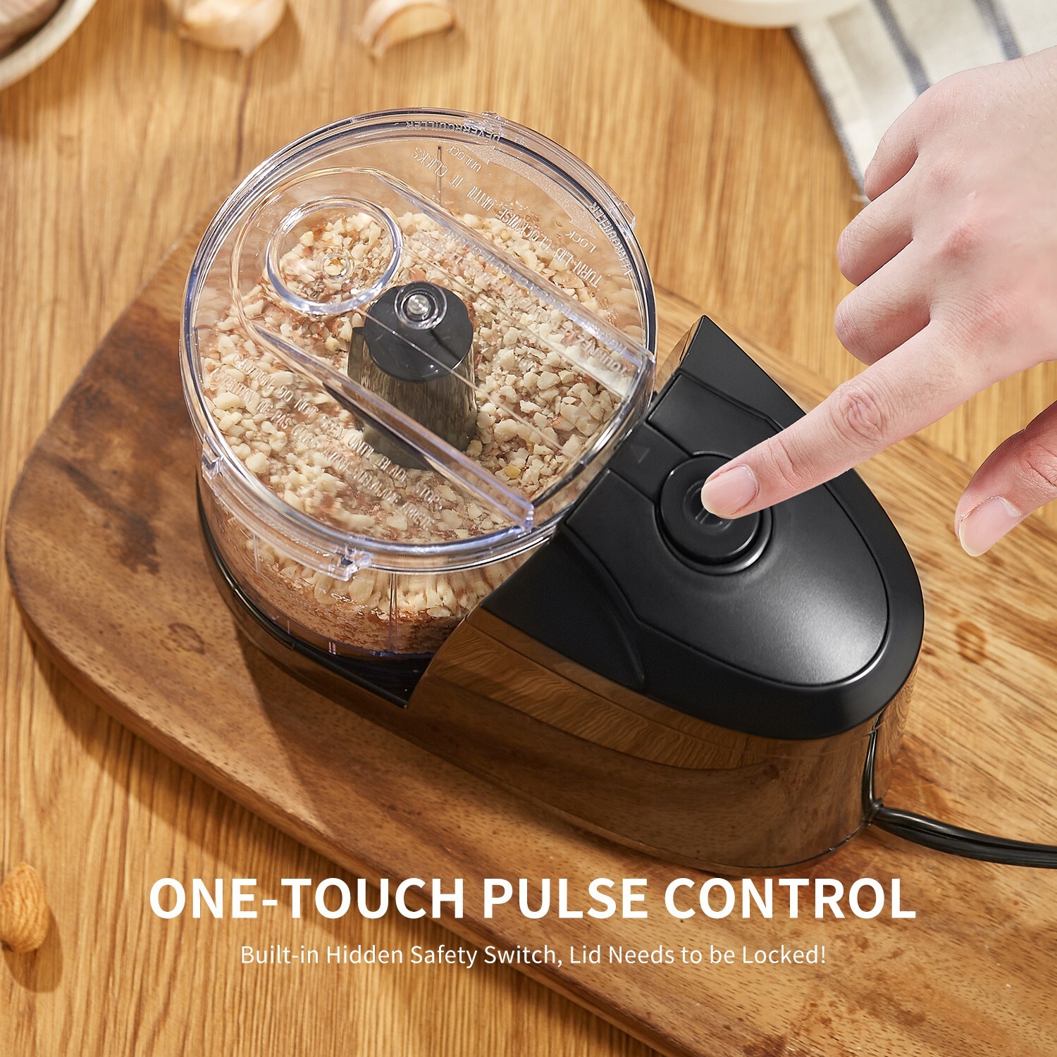 100W Mini Electric Food Chopper, with Stainless Steel Blade, for Nuts, Meats ect