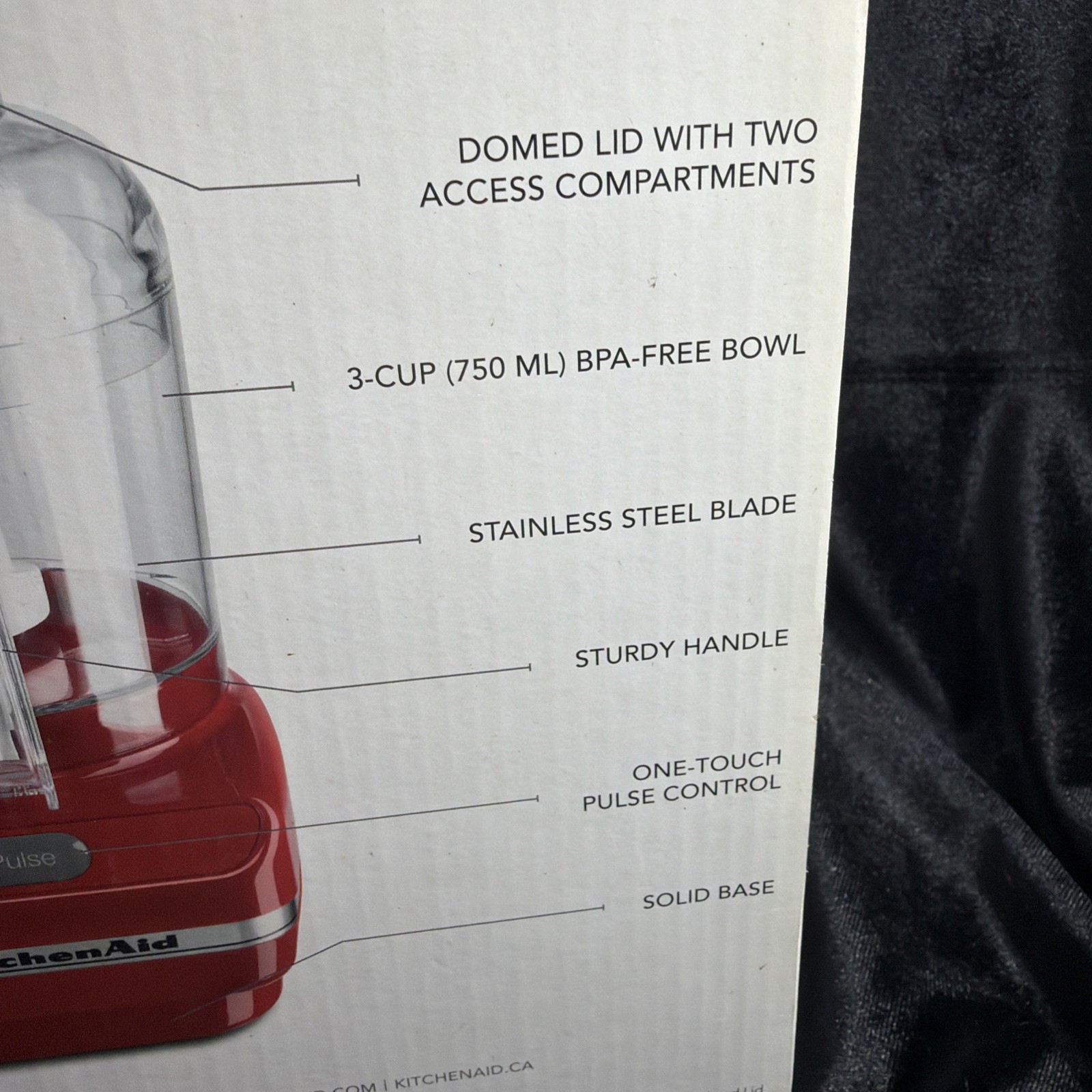 NEW KitchenAid KFC3100 RED Chef’s Chopper Series 3 Cup Food Processor