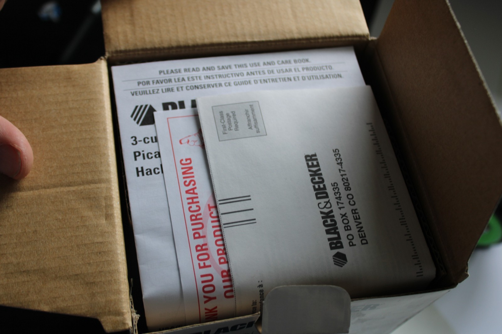 Black & Decker Ergo 3 Cup Deluxe Chopper Model #EHC650