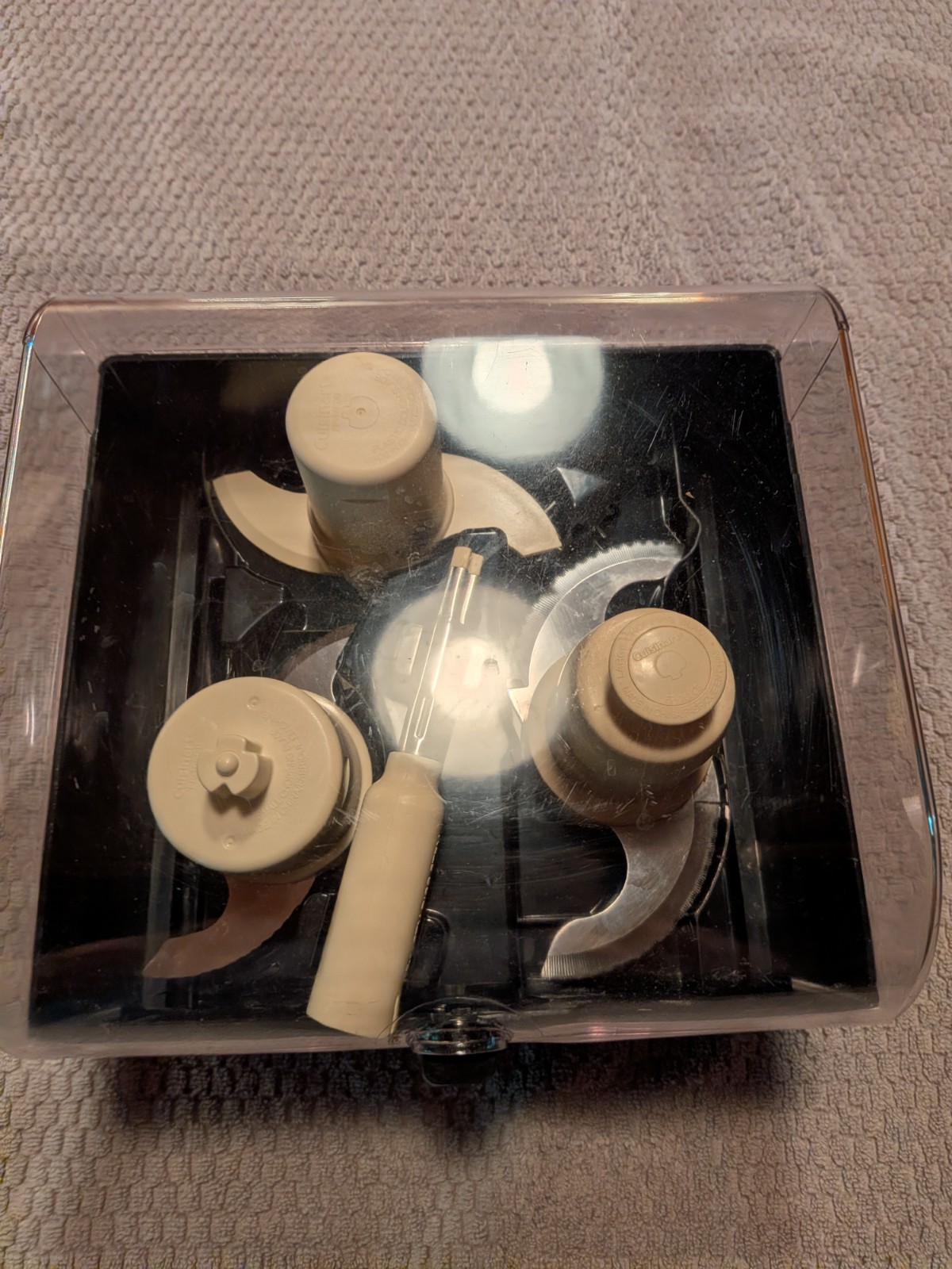 Cuisinart FP-14DC Food Processor Blades Stem Shredder Slicer & Storage Box