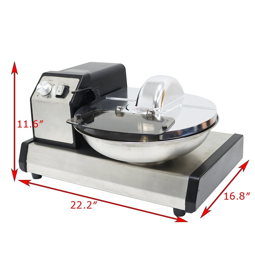 PreAsion 5.5 L Multifunction Meat Bowl Cutter 110V Mixer