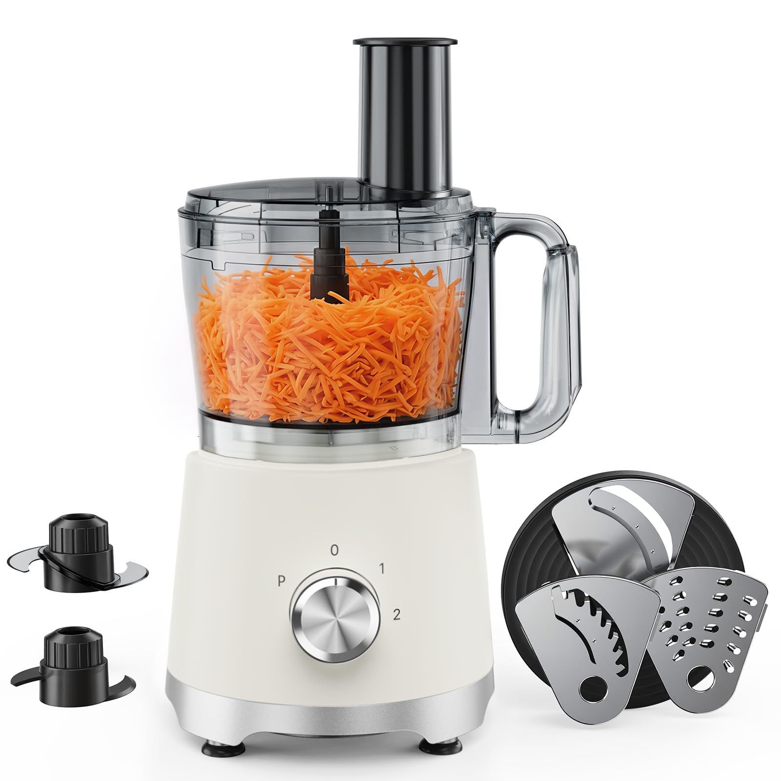 Olixis Food Processor 10.5 Cups 600W Powerful Food Processors 5 Blades