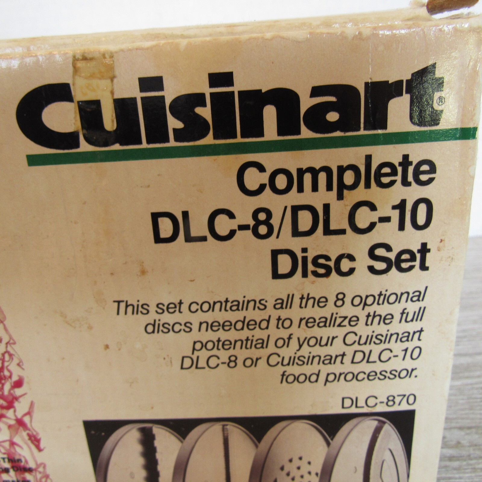 Vintage Cuisinart Complete DLC-8 / DLC-10 Disc Set Food Processor 8 Blades