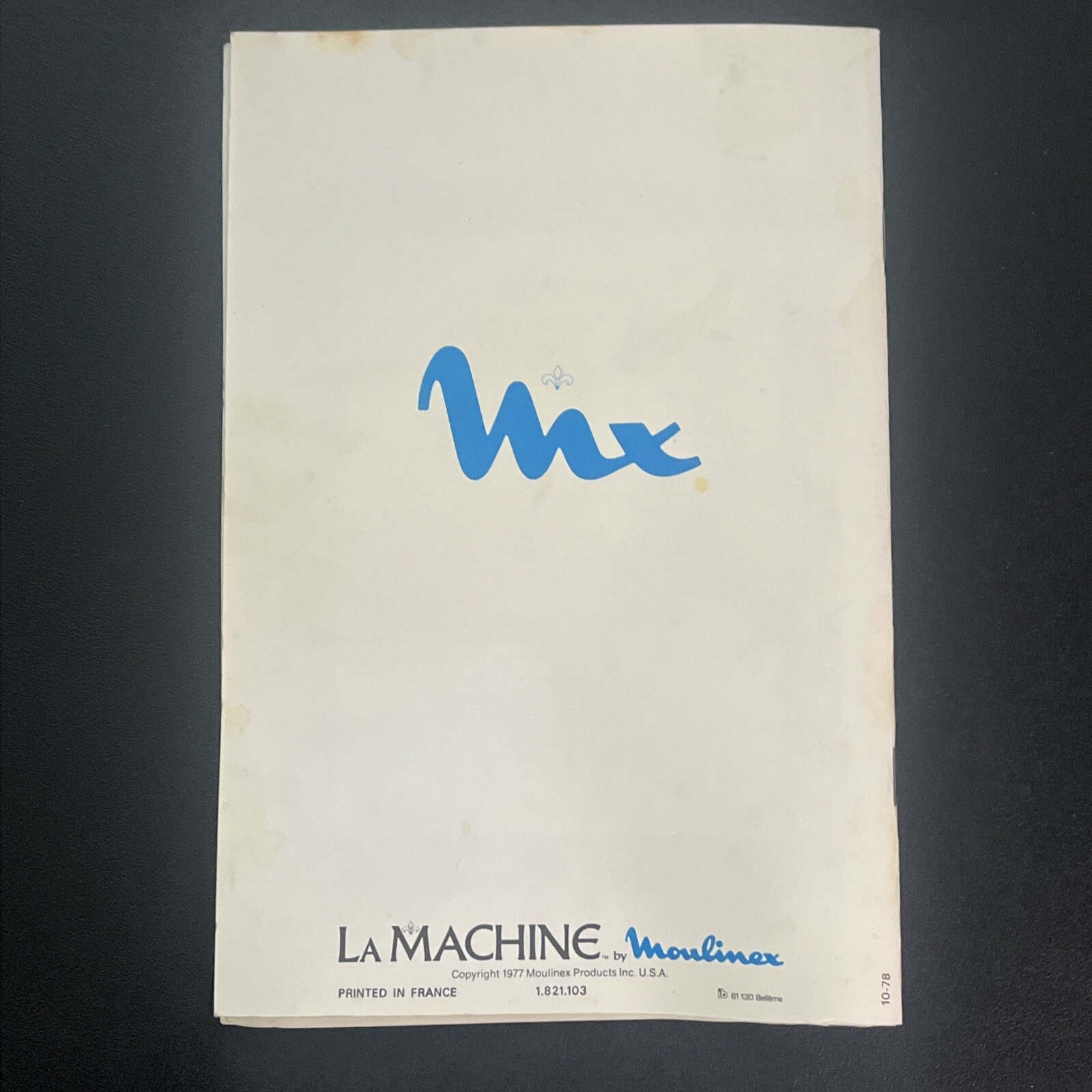 Moulinex La Machine Model 354 Shredding Slicing Disks Food Processor Manual