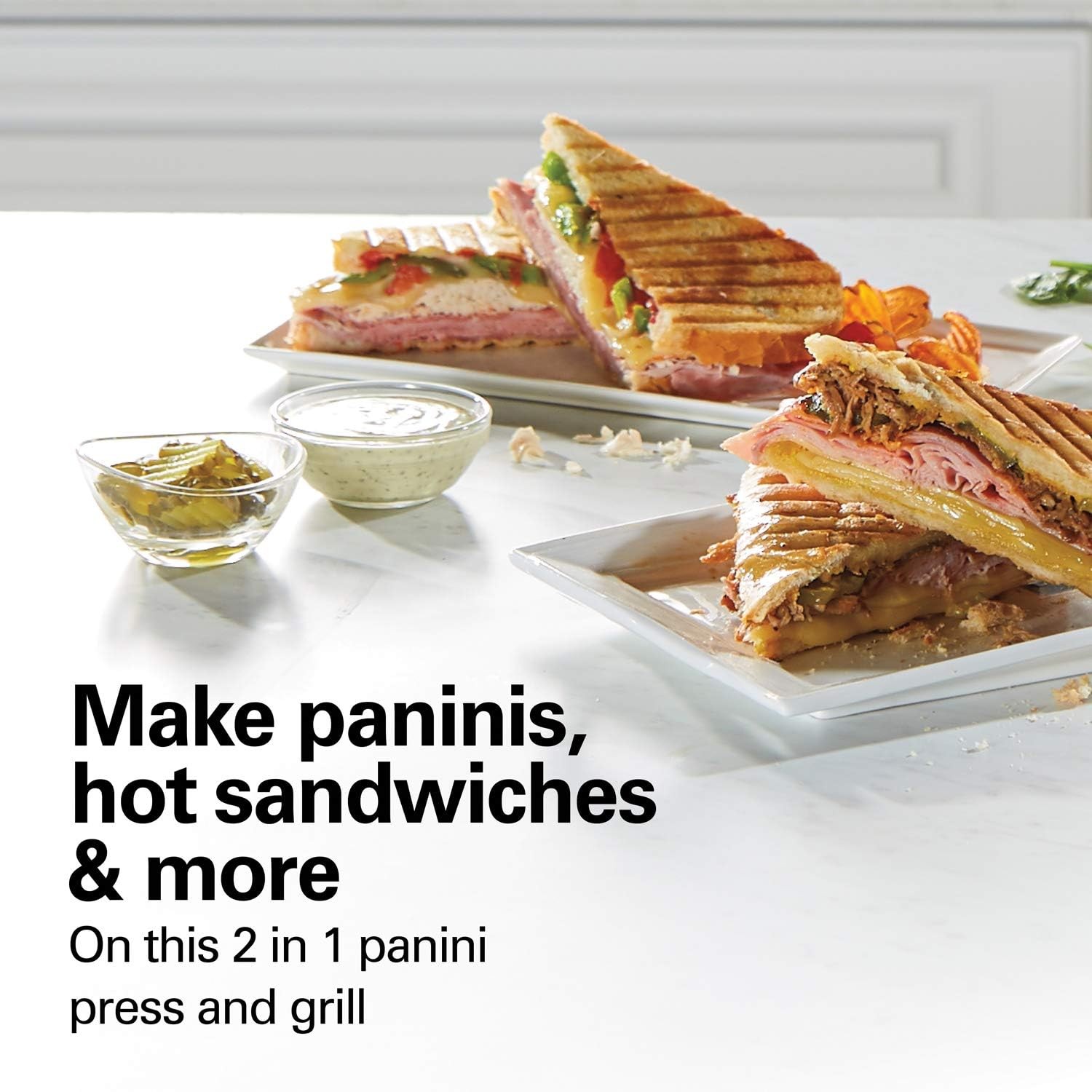 25410c Panini Press & Indoor Grill Chrome/Black & Electric Vegetable Chopper &