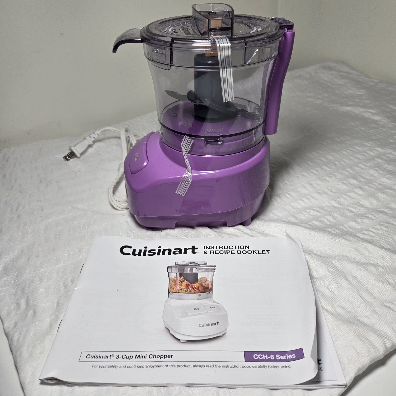 Cuisinart 3-Cup Mini Chopper Food Processor Purple CCH-6 New Open Box Item