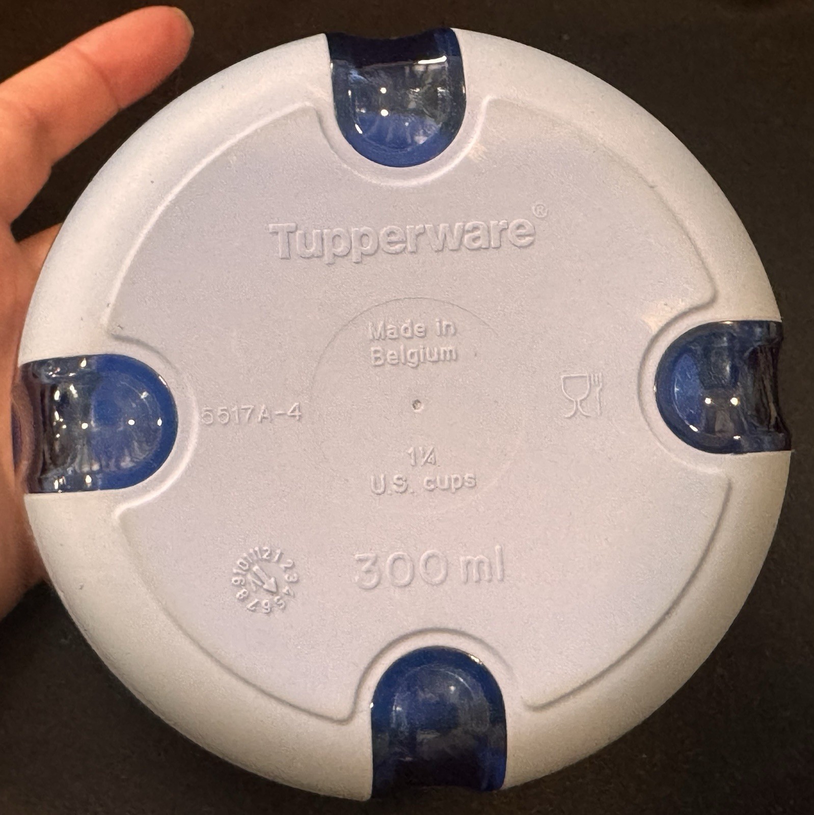Tupperware Lil Chopper Food Processor Twist Top 1.25 Cup Food Prep Blue RETIRED