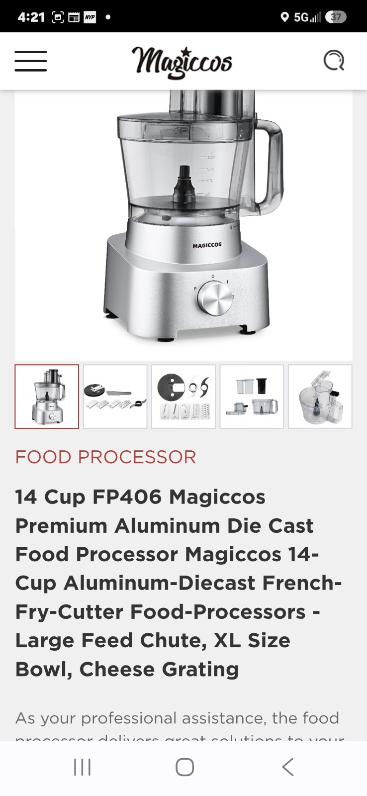 magiccos food processor FP406