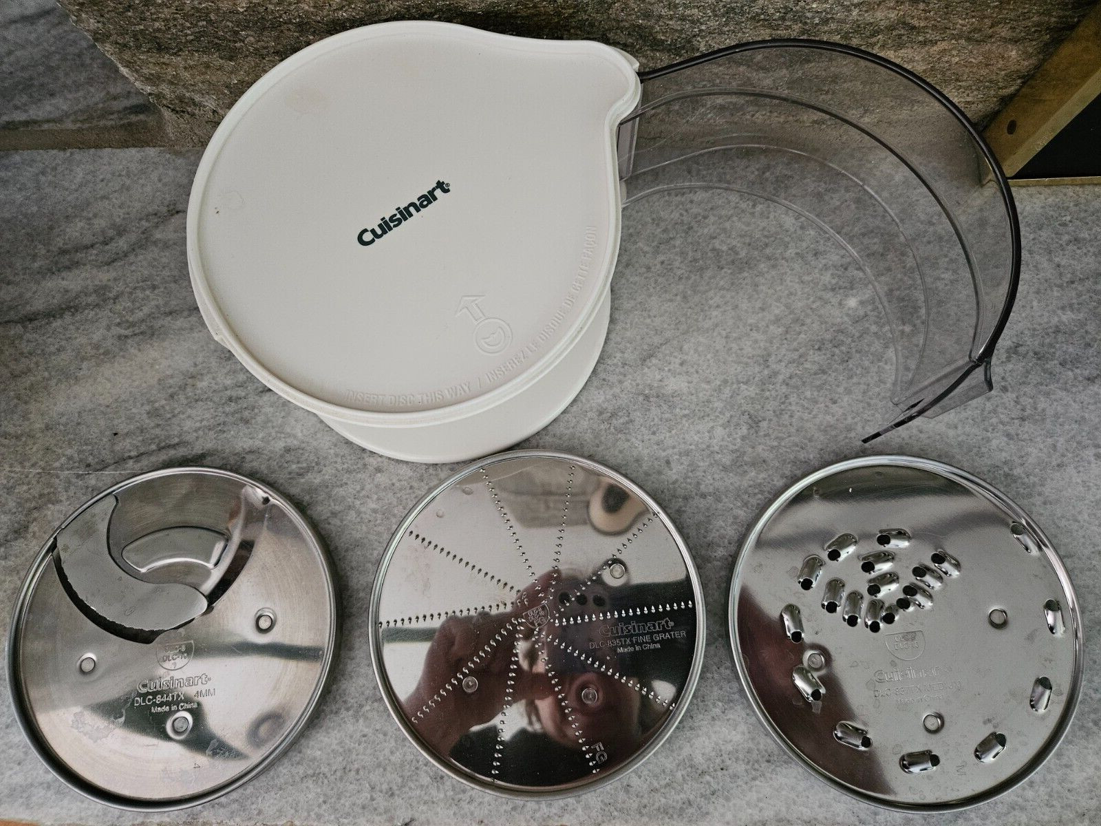 Cuisinart Disc Holder DLC-DH/DHC 3 Blades EUC READ for blade details