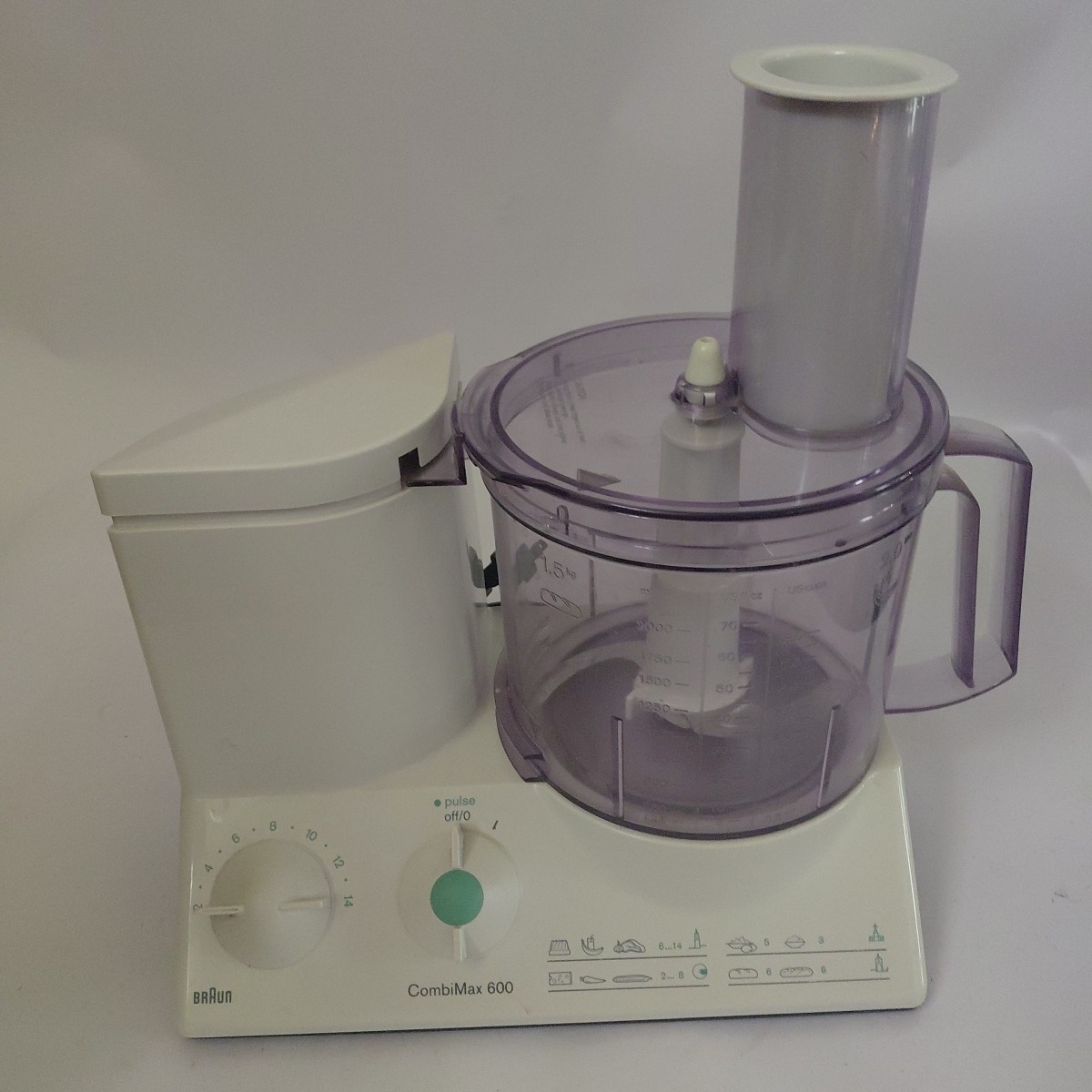 Braun CombiMax 600 Type 3205 K600 Food Processor + Blade, Bowl, Base