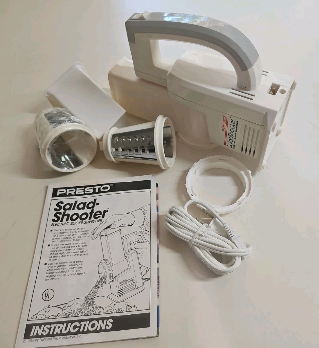 Presto Salad Shooter 0291001 Electric Slicer Shredder – Complete Tested