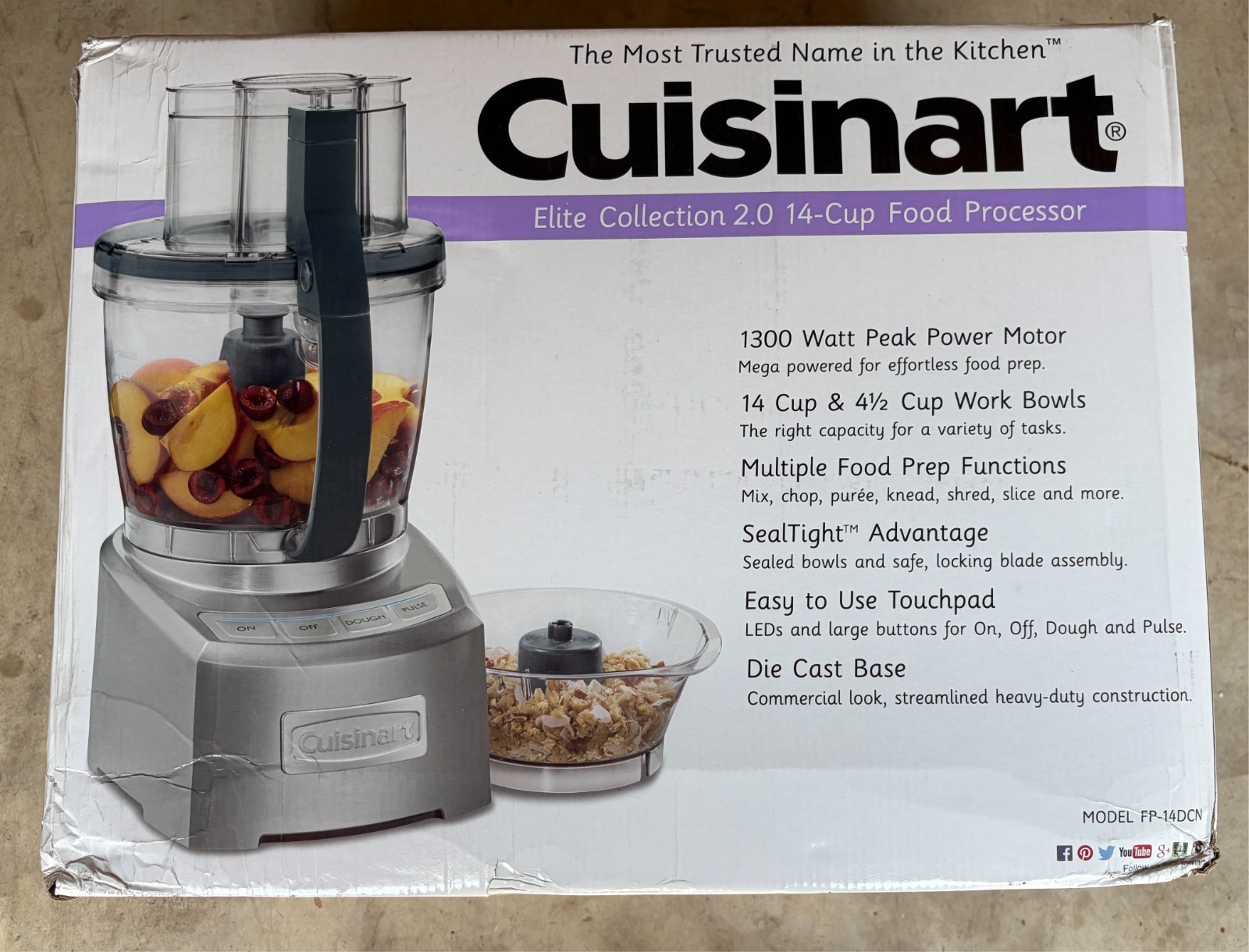 Cuisinart FP-14DCN Elite Collection 14 Cup Food Processor BRAND NEW