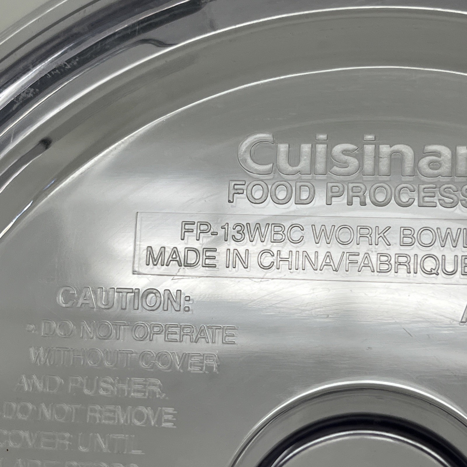 Cuisinart FP-13WBC Replacement Food Processor Work Bowl Cover Lid Only
