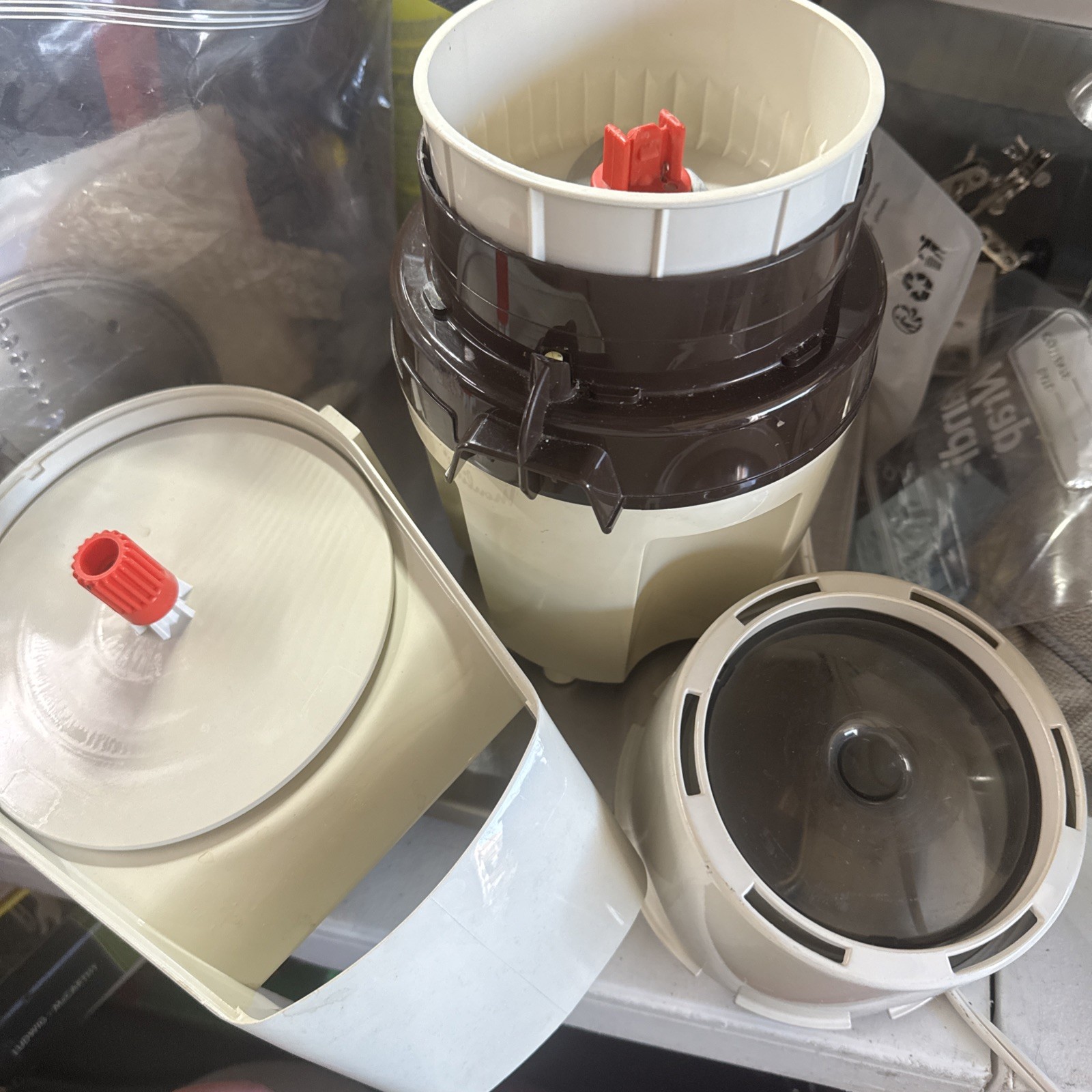 Vintage La Machine By Moulinex Food Processor Deluxe Model 354 & Accessories