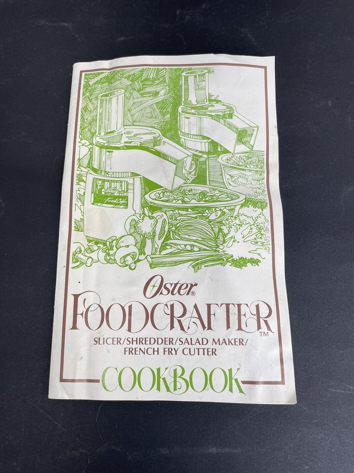 Vintage Oster Food Crafter Slicer/Shredder/Salad Maker/ Fry Cutter Cookbook