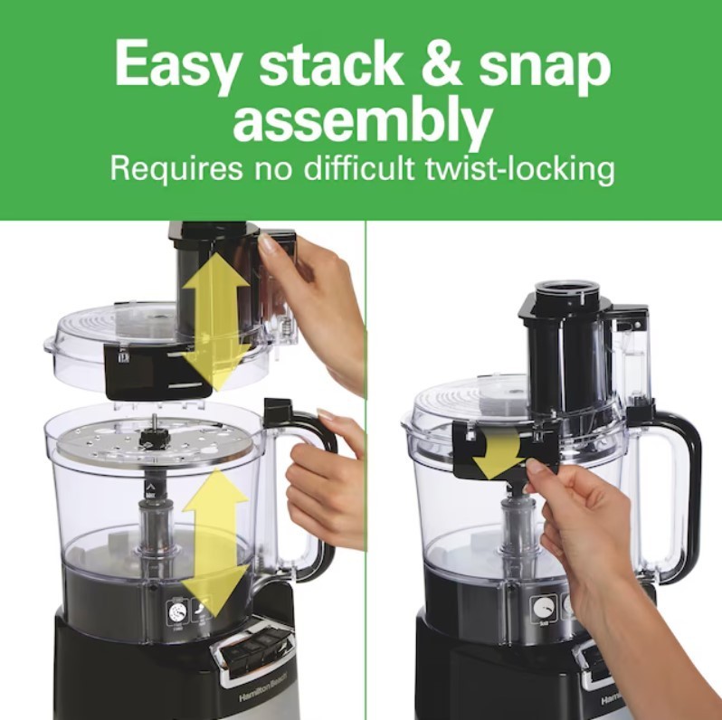 Hamilton Beach 10 Cup Stack & Snap Food Processor 70822FG