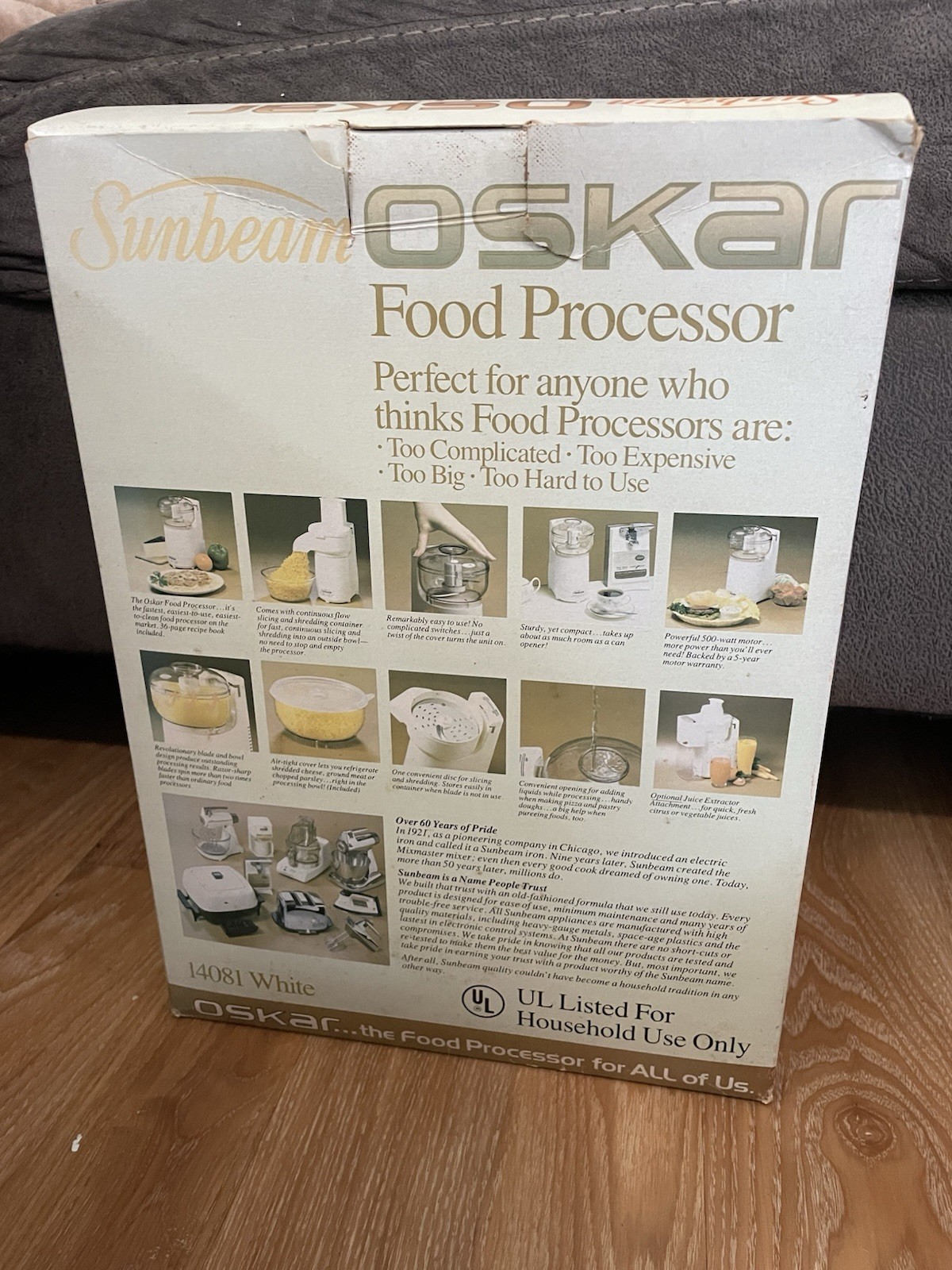 Vintage Sunbeam Oskar 14081 Food Processor Chopper Made in France Free Ship