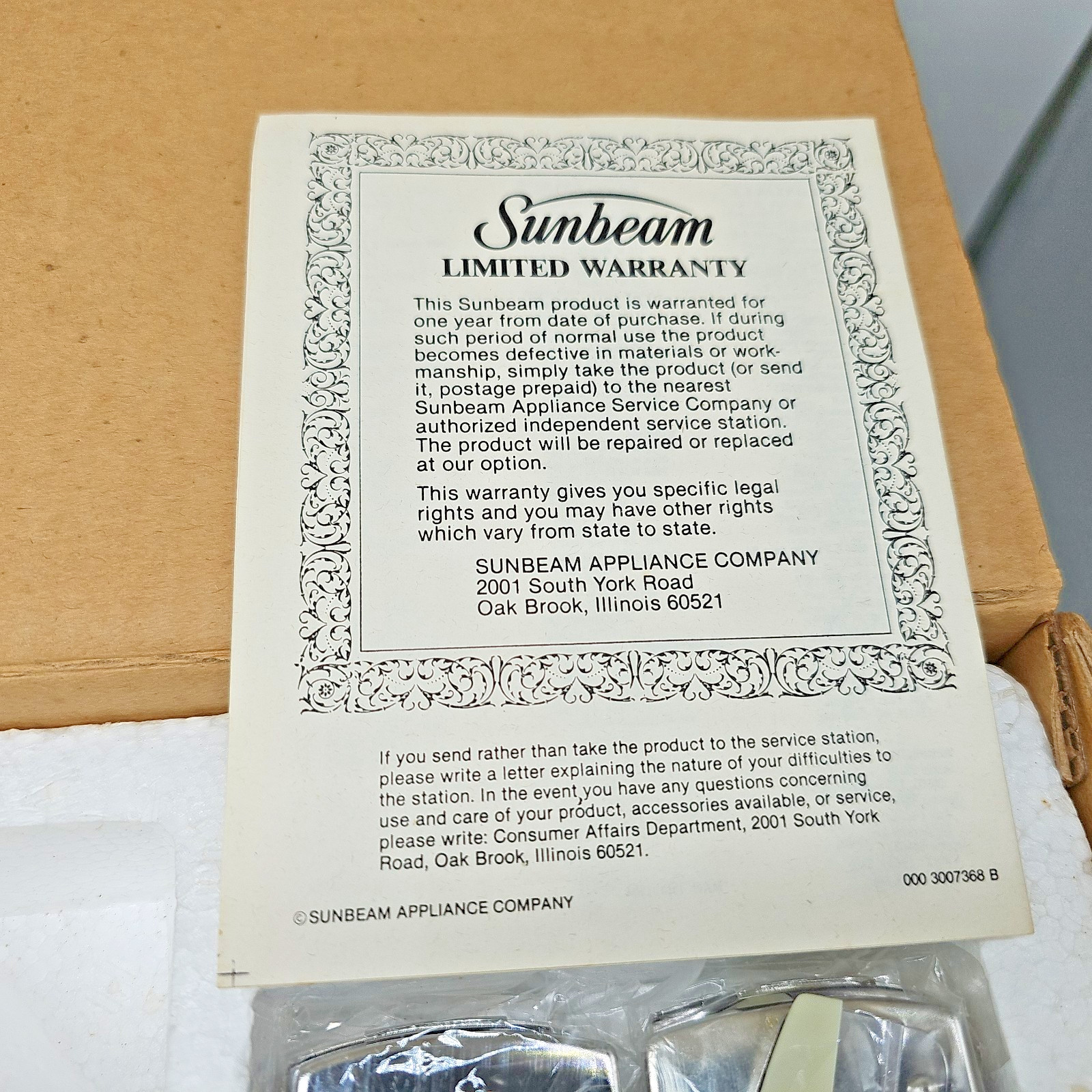 Sunbeam Dual Speed Food Processor 14046 Almond 2 QT Capacity Extra Blades/Holder