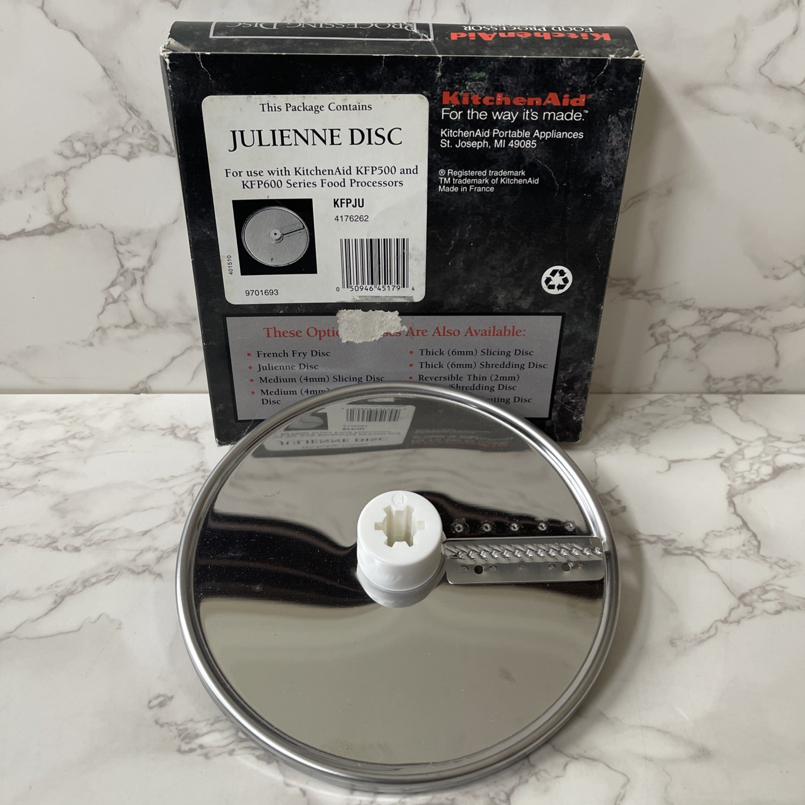 Set of 3 KitchenAid Food Processor Discs Julienne Thick Slicing Shredding DVSA