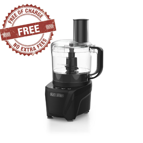 BLACK+DECKER Easy Assembly 8-Cup Food Processor, 850W, 2 Speeds + Pulse, Chop