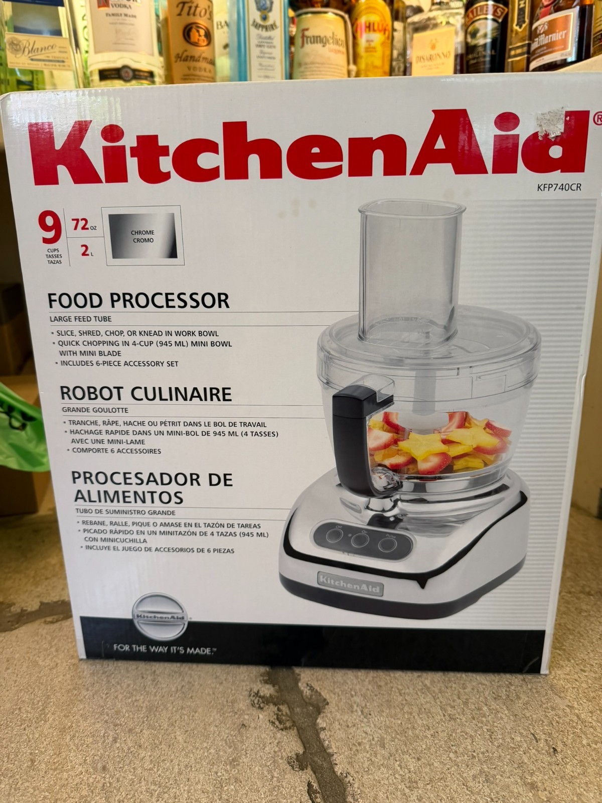 BRAND NEW KitchenAid KFP740CR 9-Cup (72oz) Chrome Food Processor