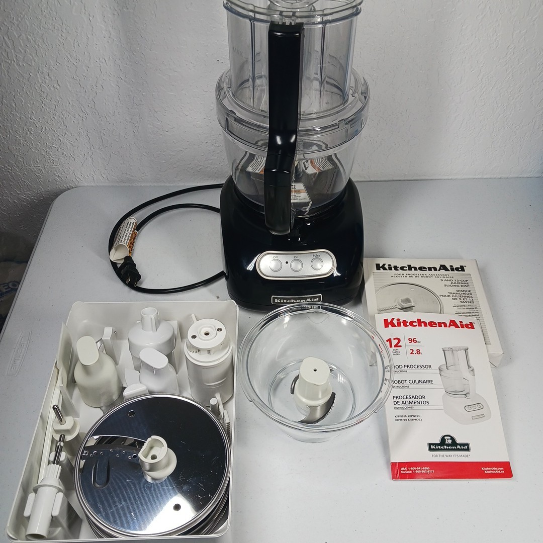 KitchenAid Food Processor Black 12-Cup KFPW760Q + Lots Of Attachments Tested