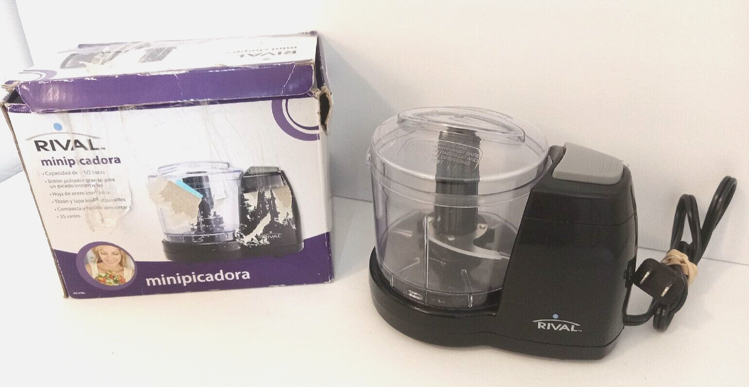 Rival Mini Chopper Food Processor Black MC-67BL 1.5 Cup Capacity TESTED Works