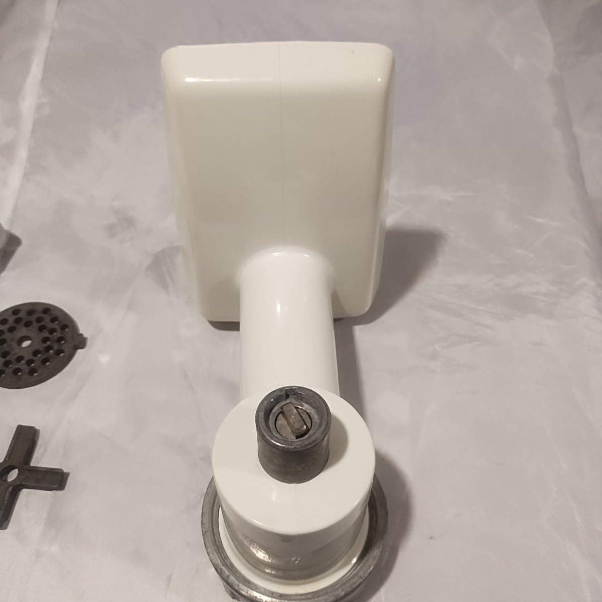 Vintage Oster Regency Kitchen Center Meat Grinder Attachment Parts Tested