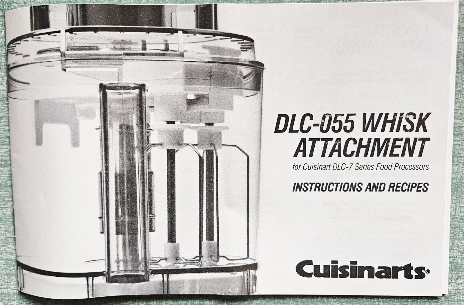 Cuisinart Whisk Attachment DLC-055 for DLC-7 Food Processors – NEW in Box