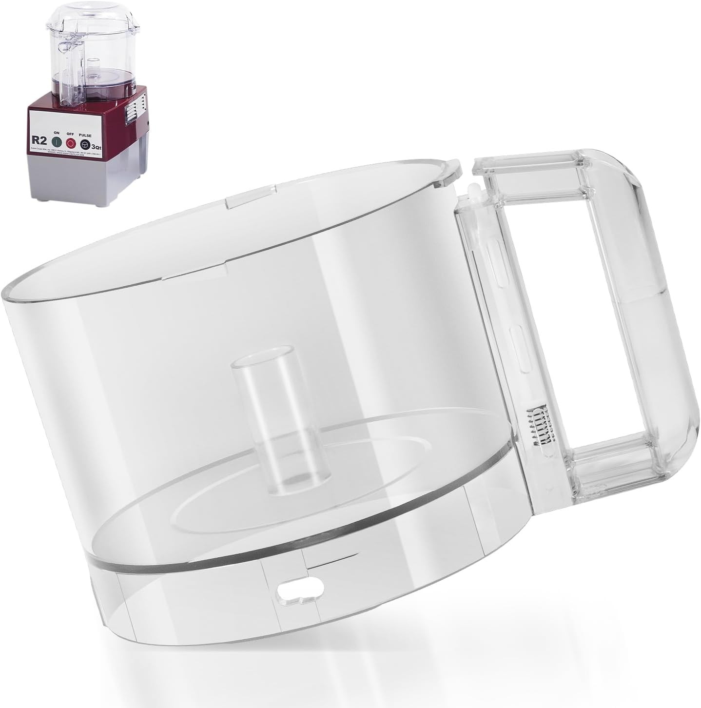 112203 Food Processor Cutter Bowl 3 Quart Clear Bowls for Robot Coupe R2B Series