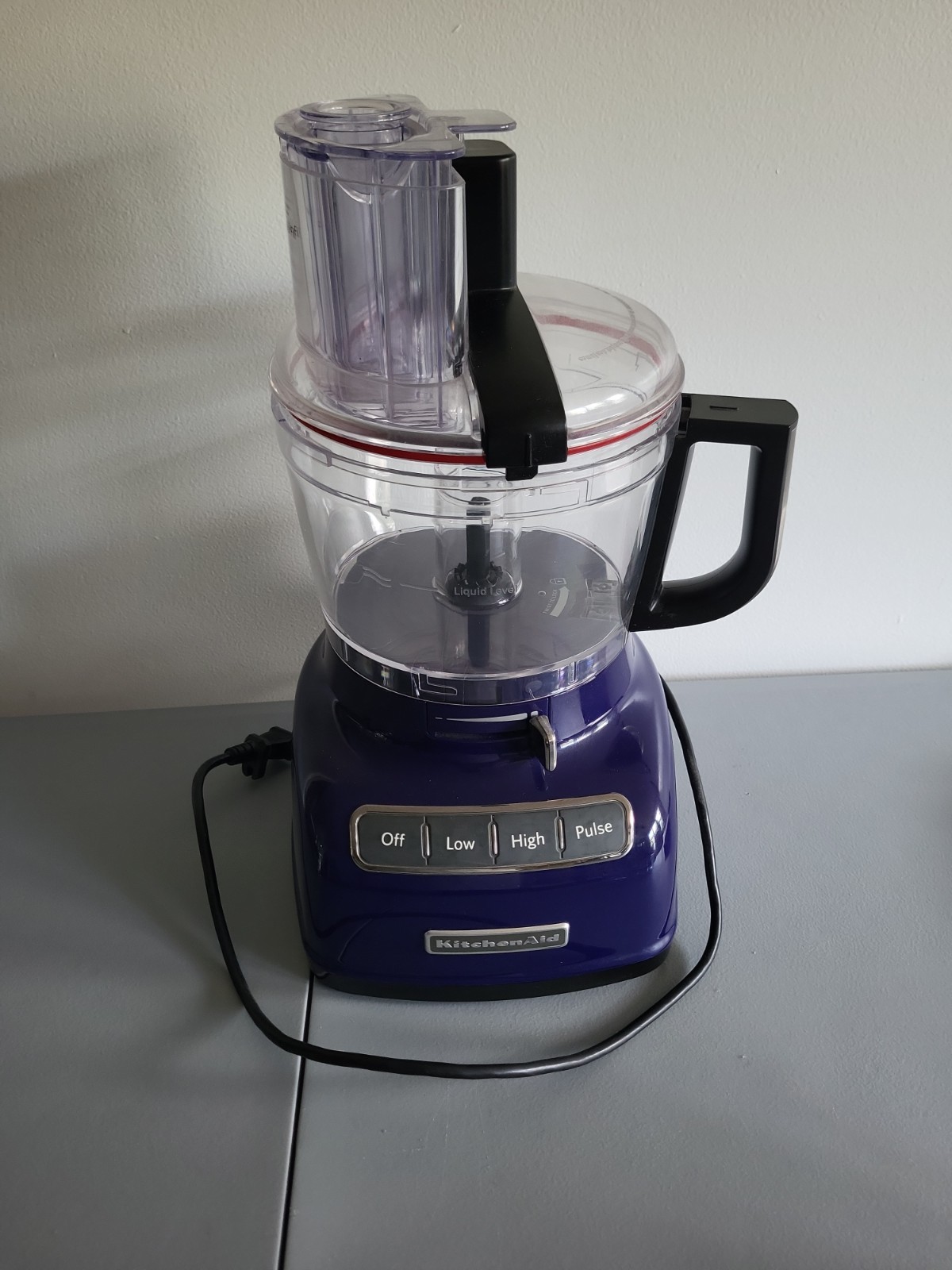 KitchenAid KFP0930BU 9 Cup Food Processor With Accessories Blade Kit-Cobalt Blue