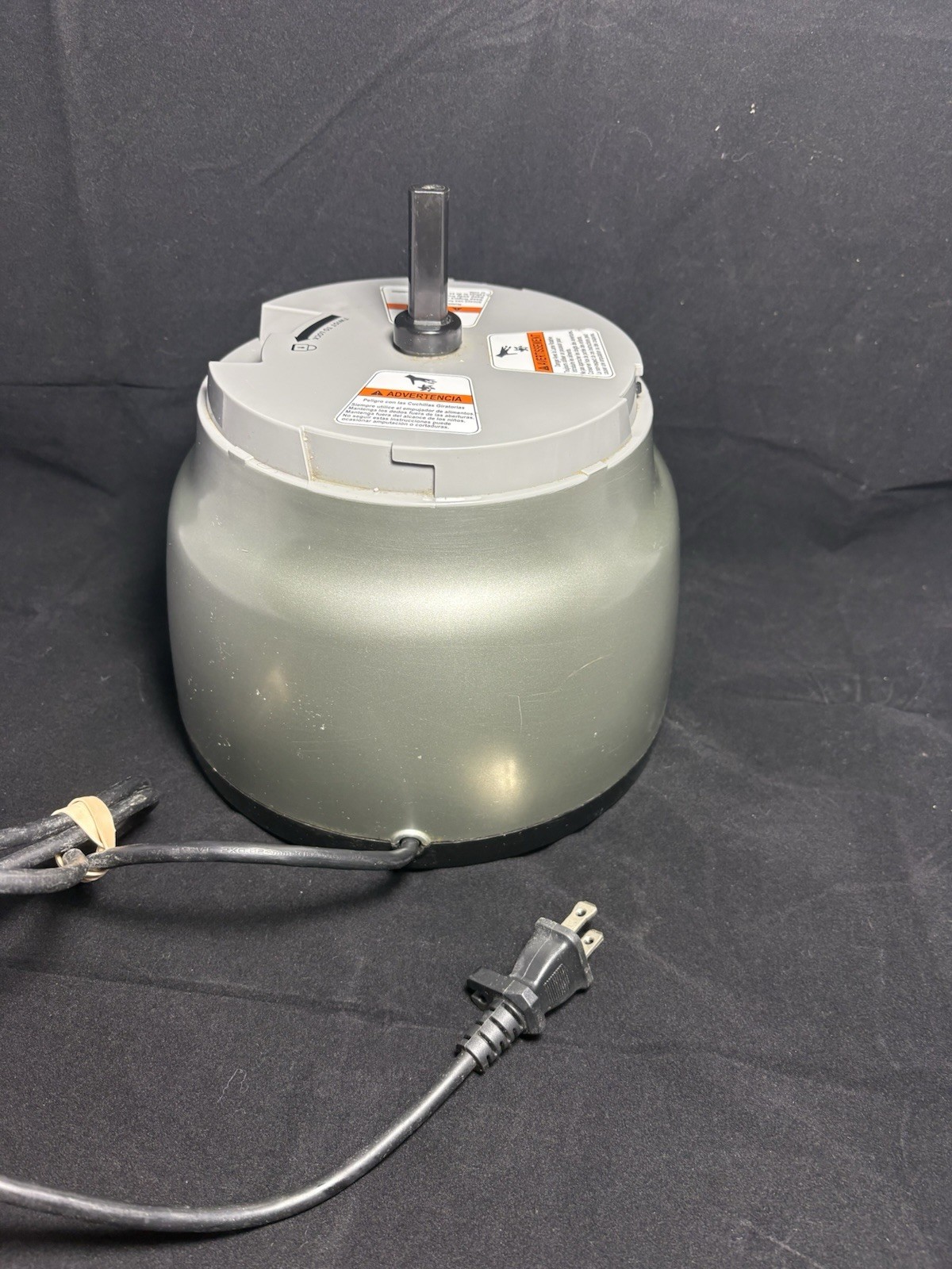 KitchenAid KFP0922CU0 Food Processor Base Motor Unit Only Silver Gray Tested